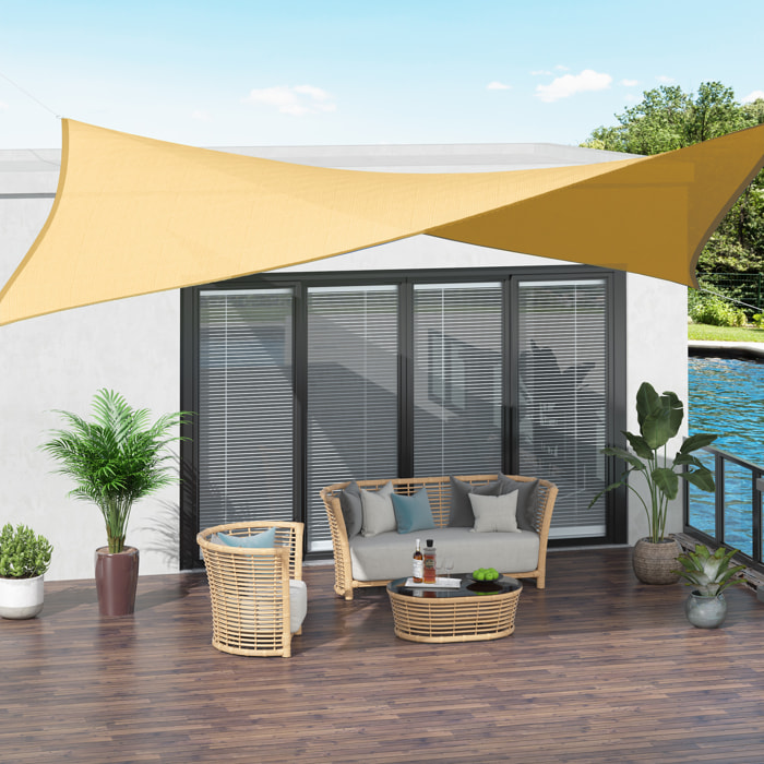 - Toldo vela Rectangular (varios tamaños y colores), tamaño 3x4m, color arena