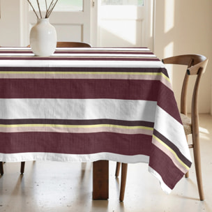 Nappe anti-taches 100% coton Kai Grenat