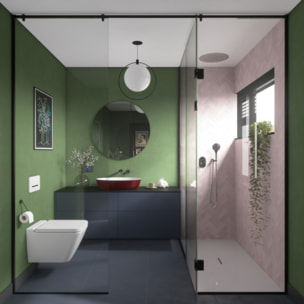 Receveur antidérapant Squaro Infinity quaryl edelweiss