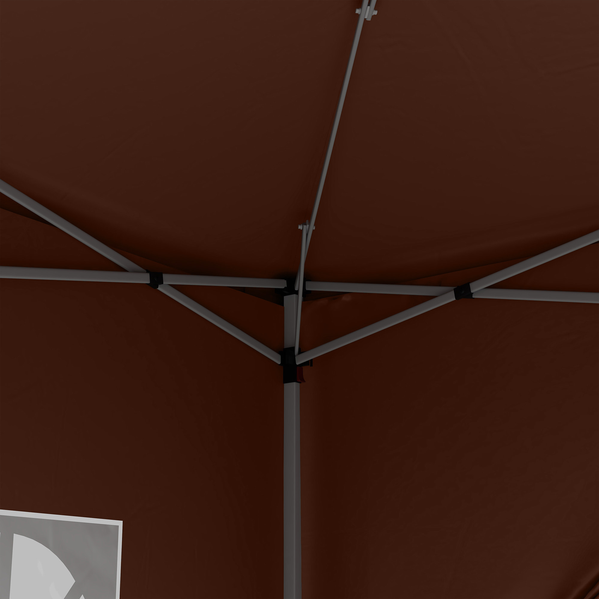 Carpa Plegable Pop-up Gazebo 3x3 m Cenador Plegable con 4 Paredes Laterales Anti-UV y Bolsa de Transporte para Camping Fiestas Café