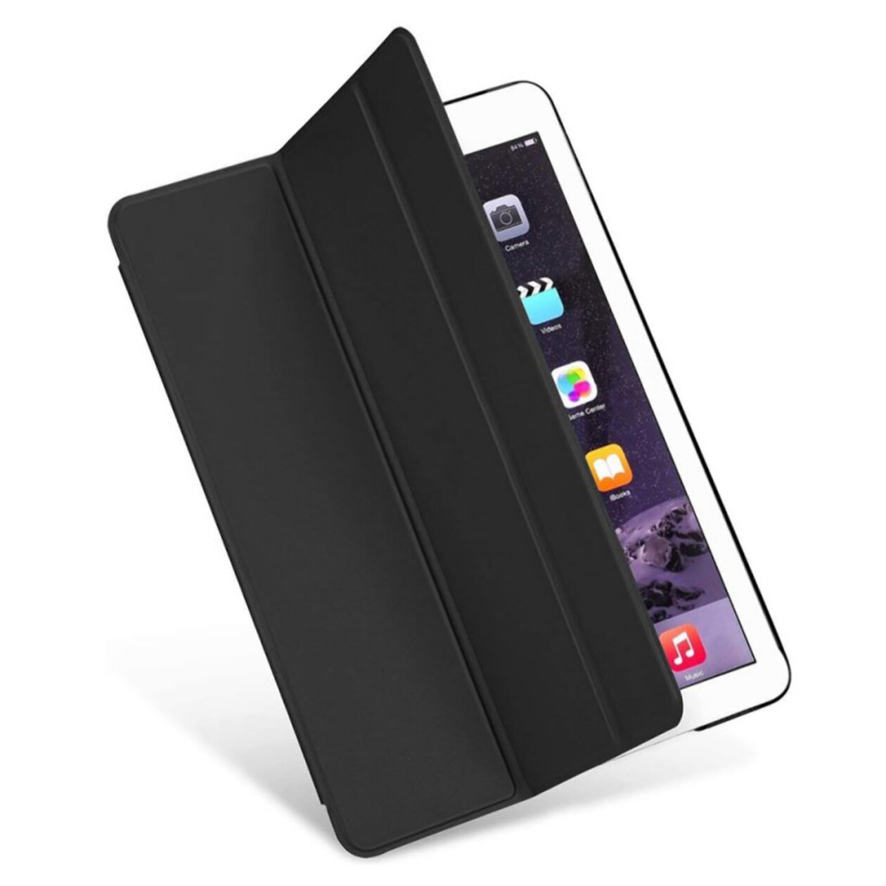 Étui Smart Cover iPad 9.7' (2017/2018) / iPad Air (2013/2014) / iPad Pro 9.7' (2016) Noir à Rabat avec Support