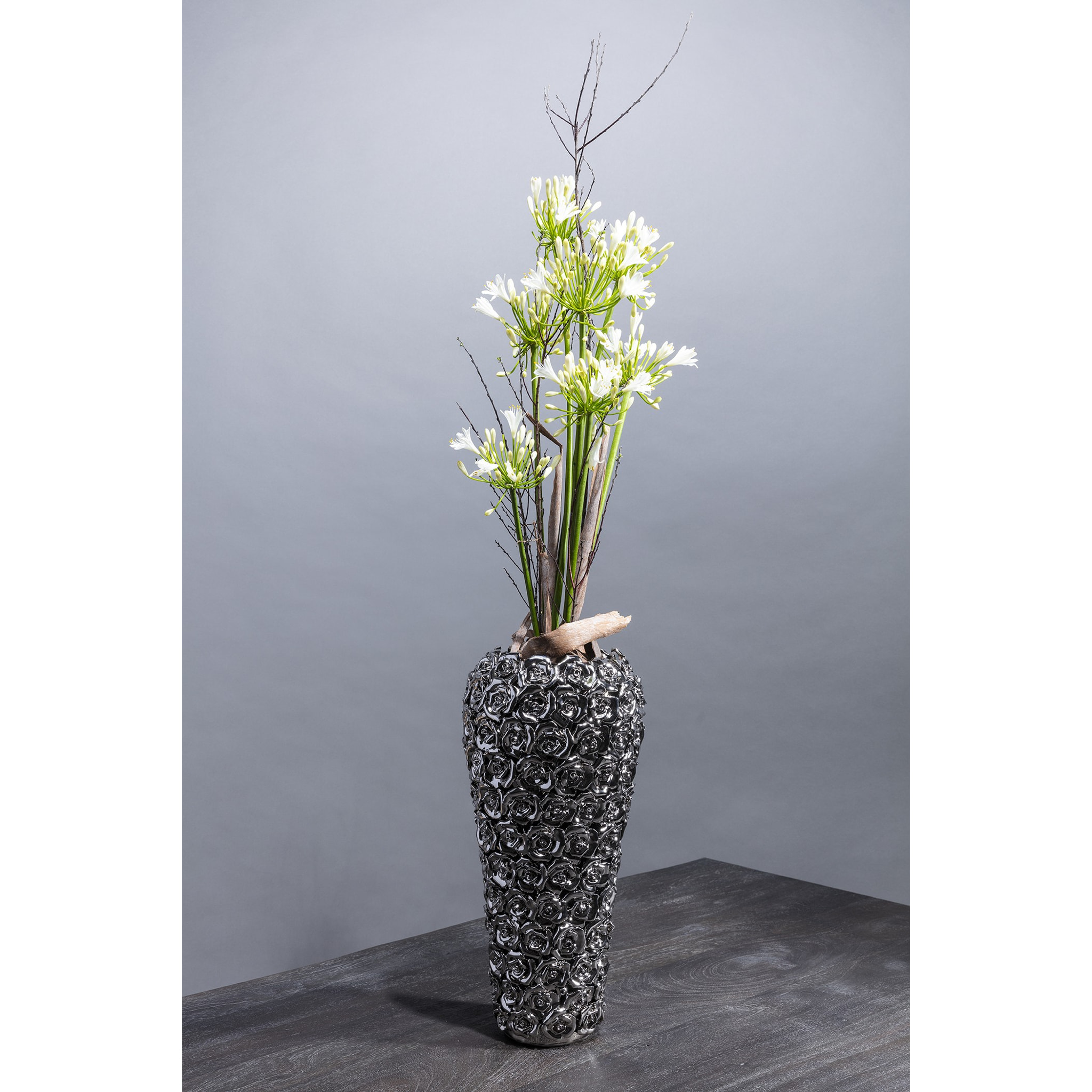 Vase Roses chrome 45cm Kare Design