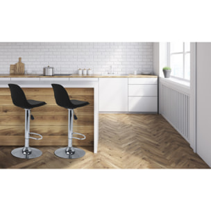 Tabourets de bar réglables Karl pied métal
