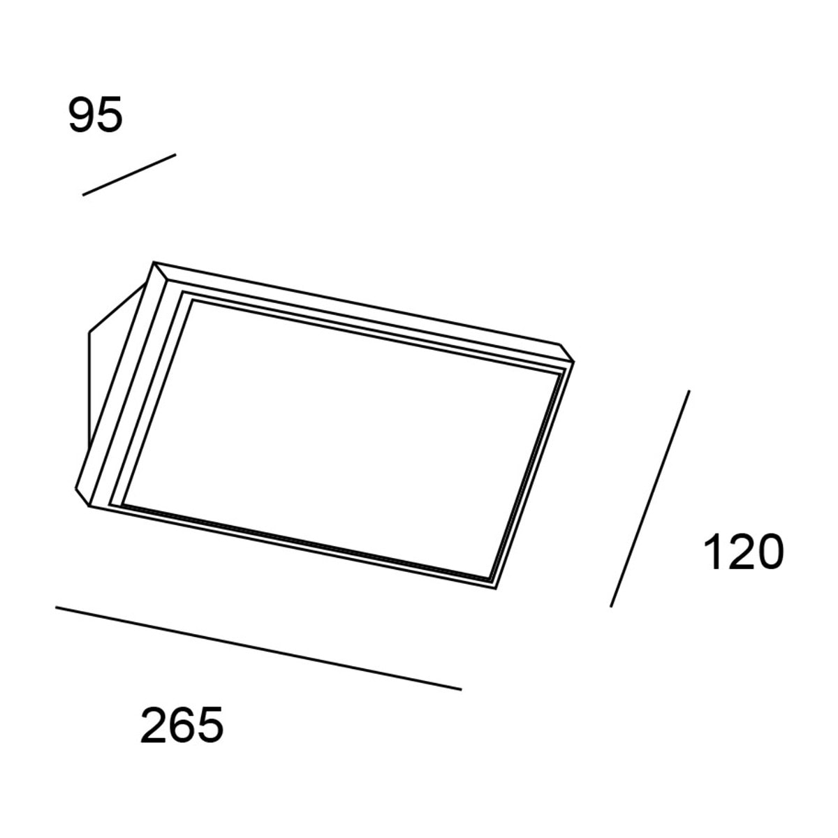 Forlight Aplique Ip65 Samper Led 10,5W 3000K Negro 615Lm