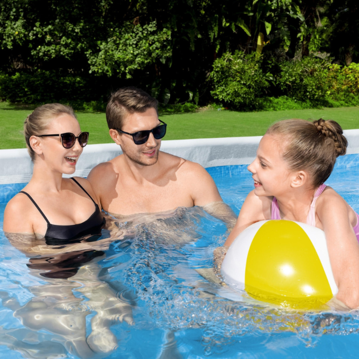 Bestway Piscine hors sol tubulaire rectangulaire Bestway Steel Pro Max 412 x 201 x 122 cm gris sans accessoires