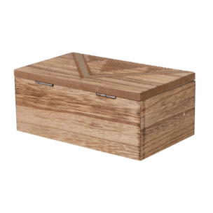 Caja Madera Tallada Natural 17x10x7 Cm