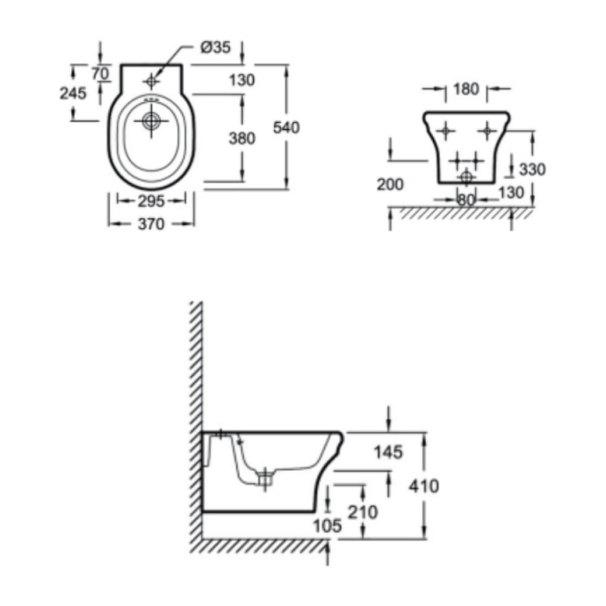 Bidet suspendu Cléo 1889 blanc