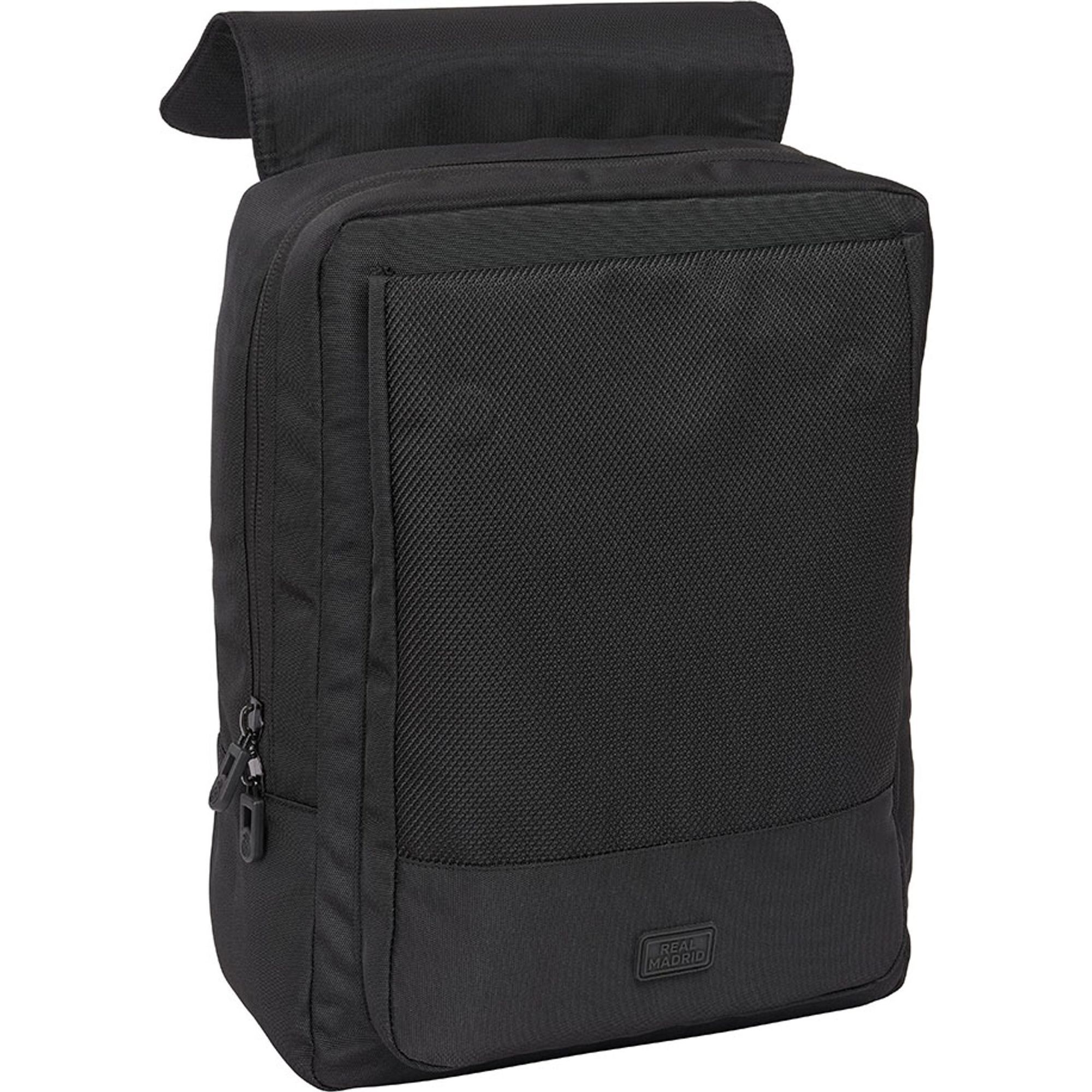 Mochila con solapa portatil 13,3+usb real madrid premium