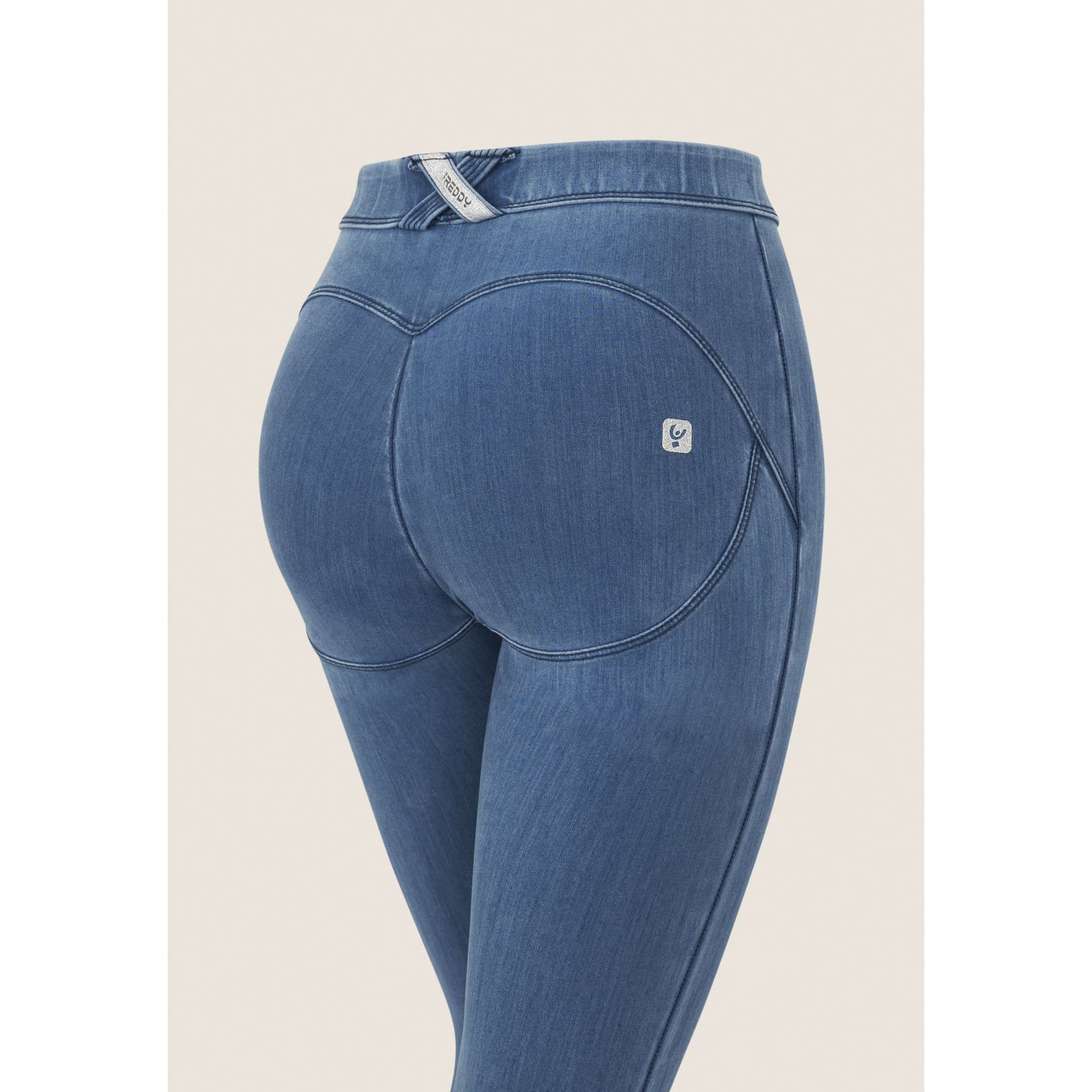 Leggings push up WR.UP® CORE vita regular in Tencel denim