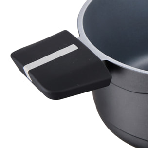 Cacerola 24x12cm alu fundido ind c/tapa bistro grey