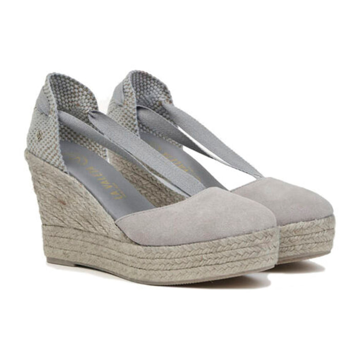 Sandalias de Cuña para Mujer - LA VALETA  GRIS