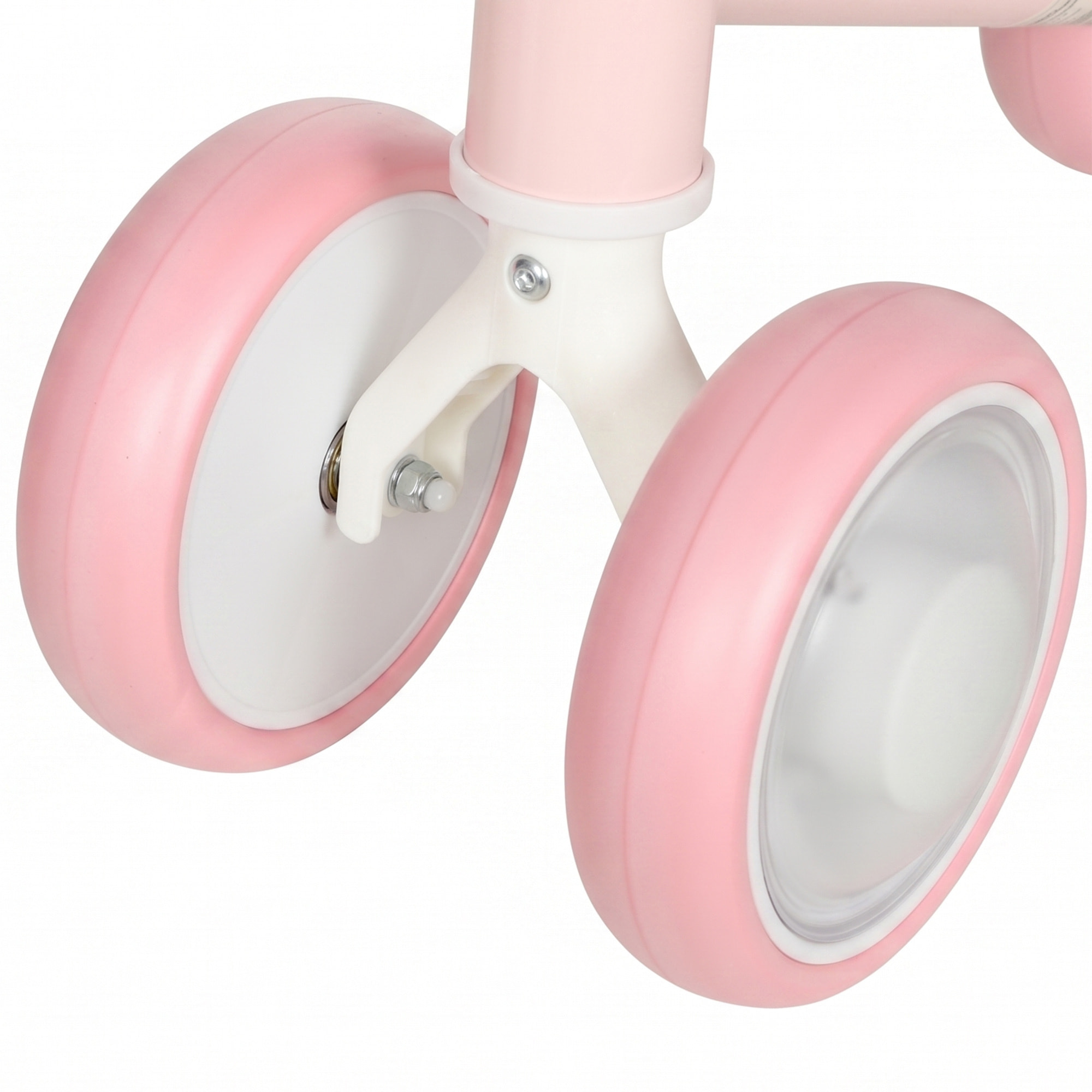 Draisienne enfant 4 roues LED réglable rose