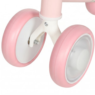 Draisienne enfant 4 roues LED réglable rose