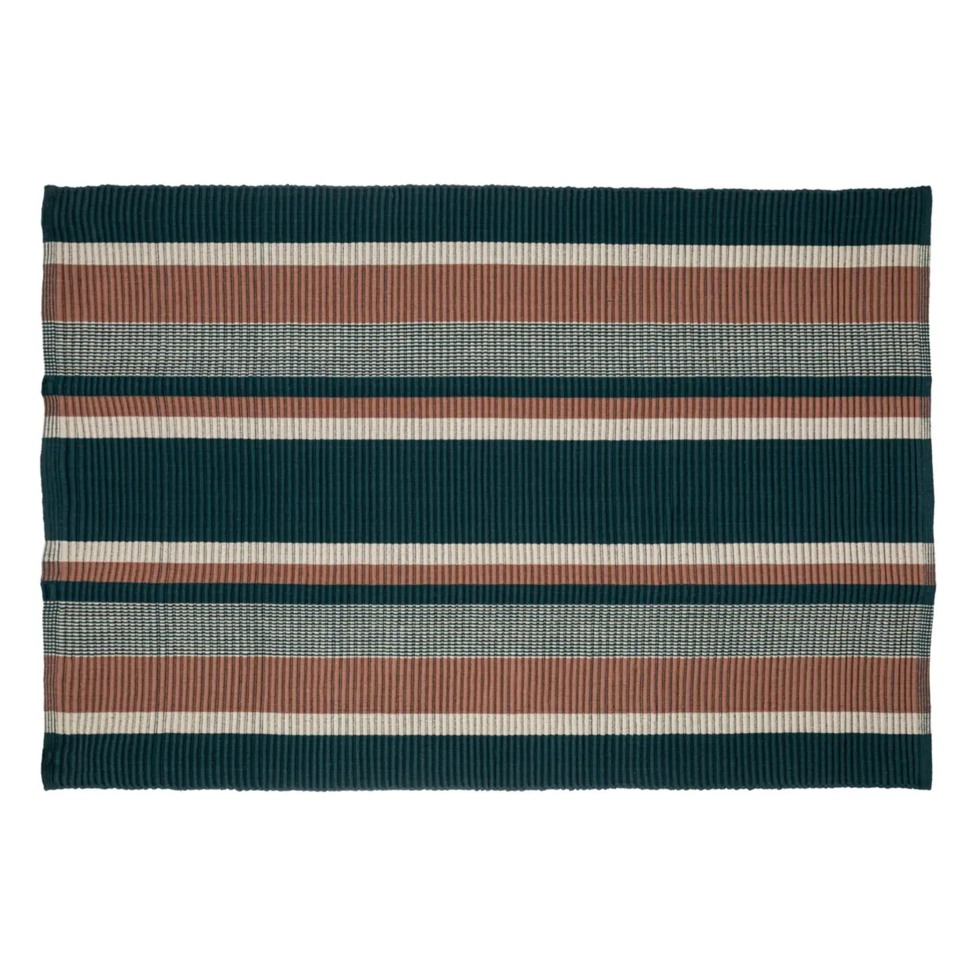 Tapis "Collectionneur" en coton 60x90cm bleu canard