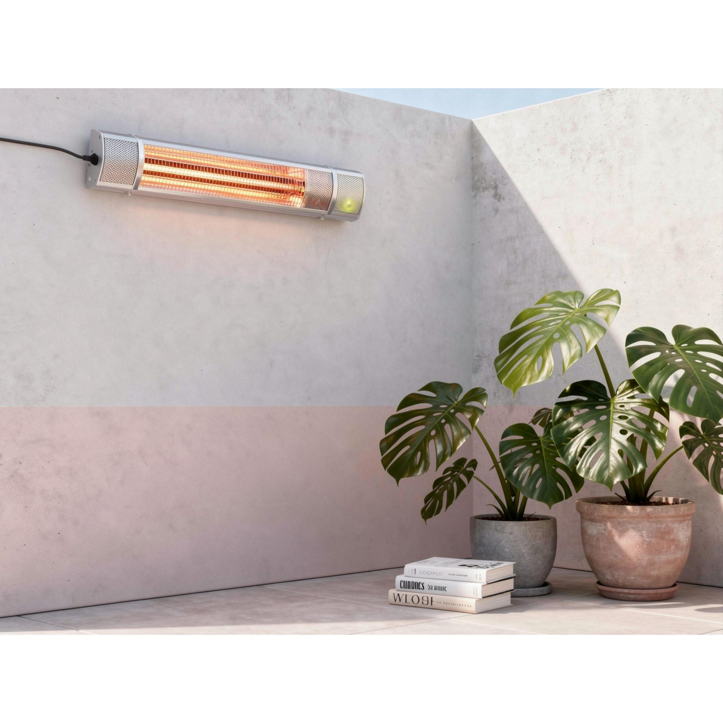 Calefactor halógeno 2000W de techo o pared HEATY EX2000 RC PURLINE