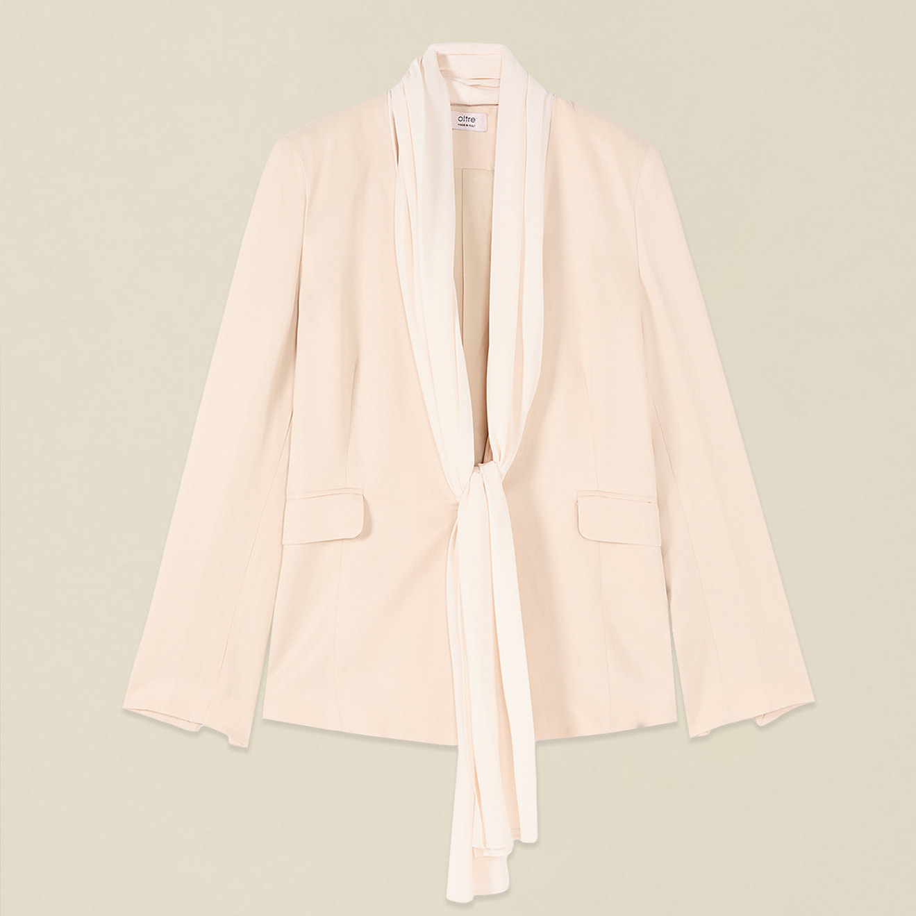 Oltre - Chaqueta con inserto de georgette - Beige