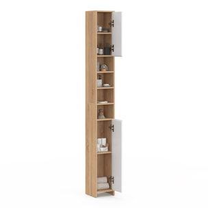 Colonne salle de bain Tom 2 portes 4 niches