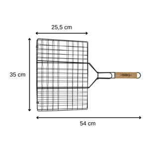 Grille de barbecue 35 x 25,5 x 54 cm Fackelmann BBQ Edition