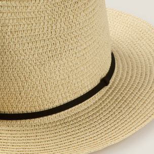 Sombrero playa natural Mika color marfil crudo