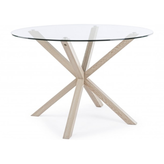 TAVOLO MAY ROTONDO GAMBA NATURALE D114 cm