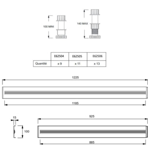 Kit de réhausse avec tablier blanc pour receveur Flight Jacob Delafon - E62505-00