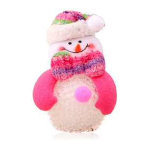 Ciondolo albero di Natale con illuminazione LED pupazzo di neve