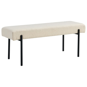 Romeo - banc - tissu bouclette - 100 cm - Blanc