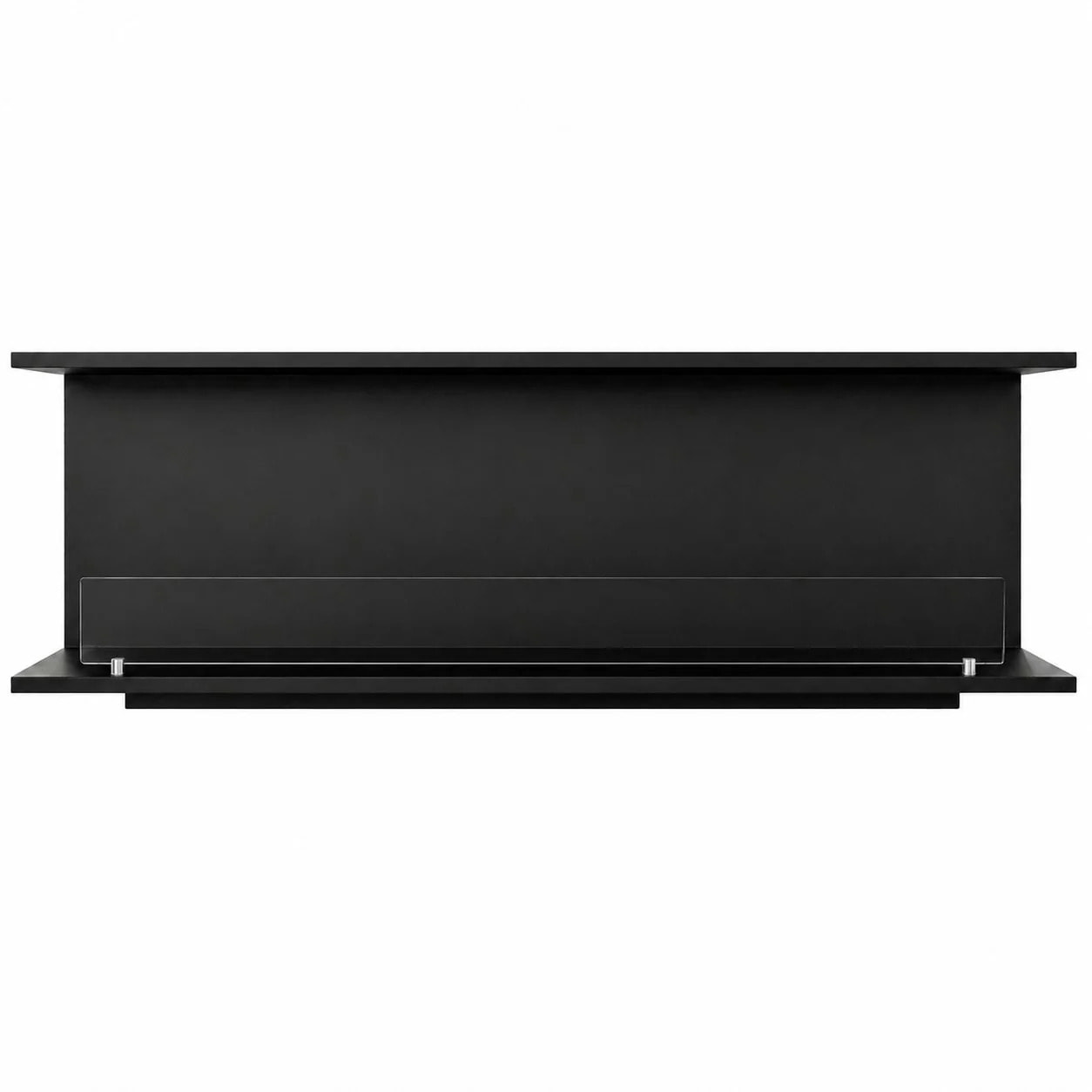 Giove 150 - Camino a Bioetanolo da Incasso Trifacciale 150x50x30 cm con Bruciatore 3lt in Acciaio