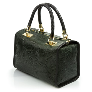 Catena Borsa tote Donna.Pelle autentica Camoscio Inciso Arabesco