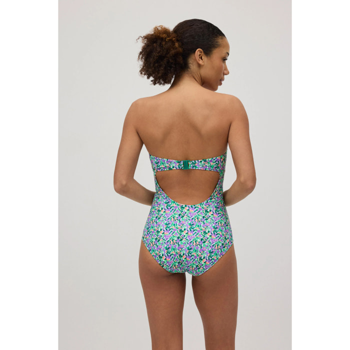 Costume da bagno a fascia snellente stampato