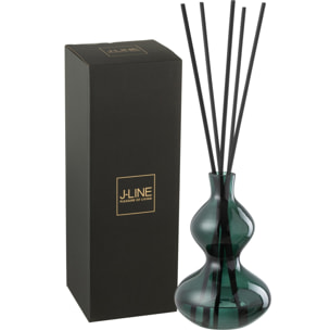 J-Line Bâtonnets parfumés Cedar Breeze - verre - vert foncé - small - 500 ml
