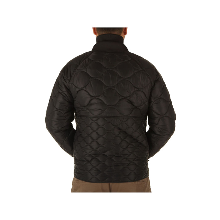 Piumini Lyle & Scott Quilted Bomber Jacket Black Ice Nero