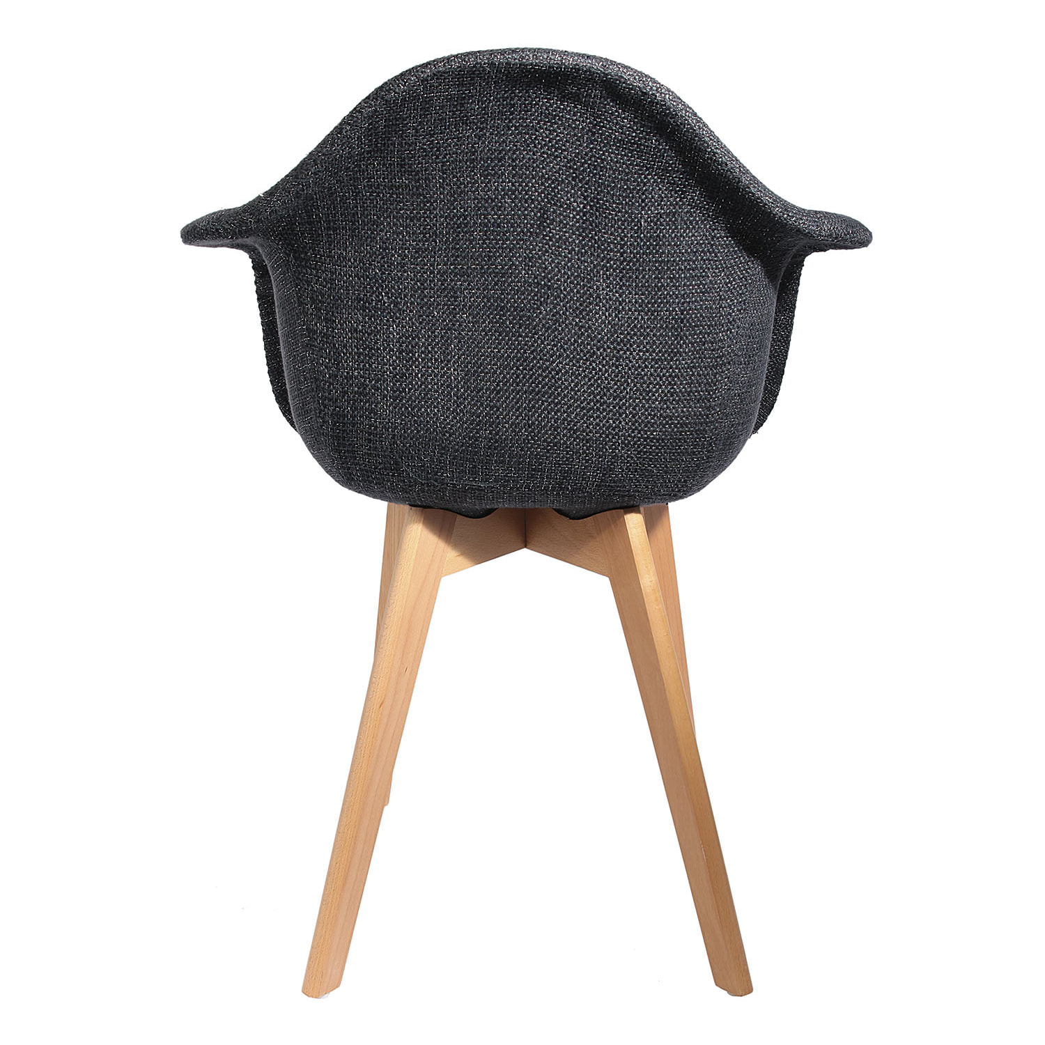 Fauteuil Grosse Maille Noir - Lot De 2