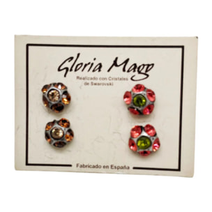 Pack pendientes plata 10µ y cristal Sw surtido SmTp