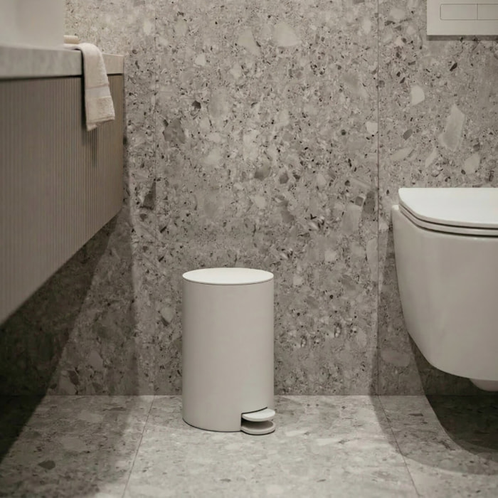 Poubelle à pédale OSAKI 3L Blanc MSV