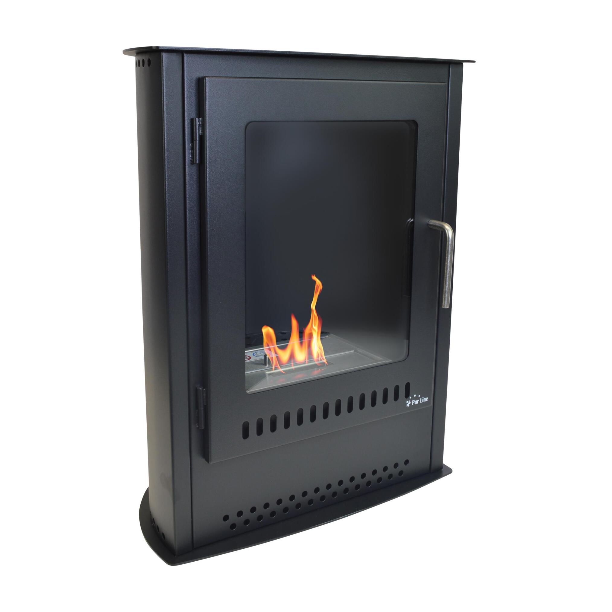 Estufa de etanol compacta en negro ENIO PURLINE