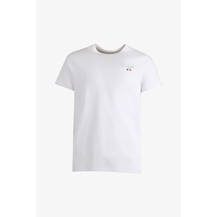 T-shirt Esercito bianca in cotone uomo