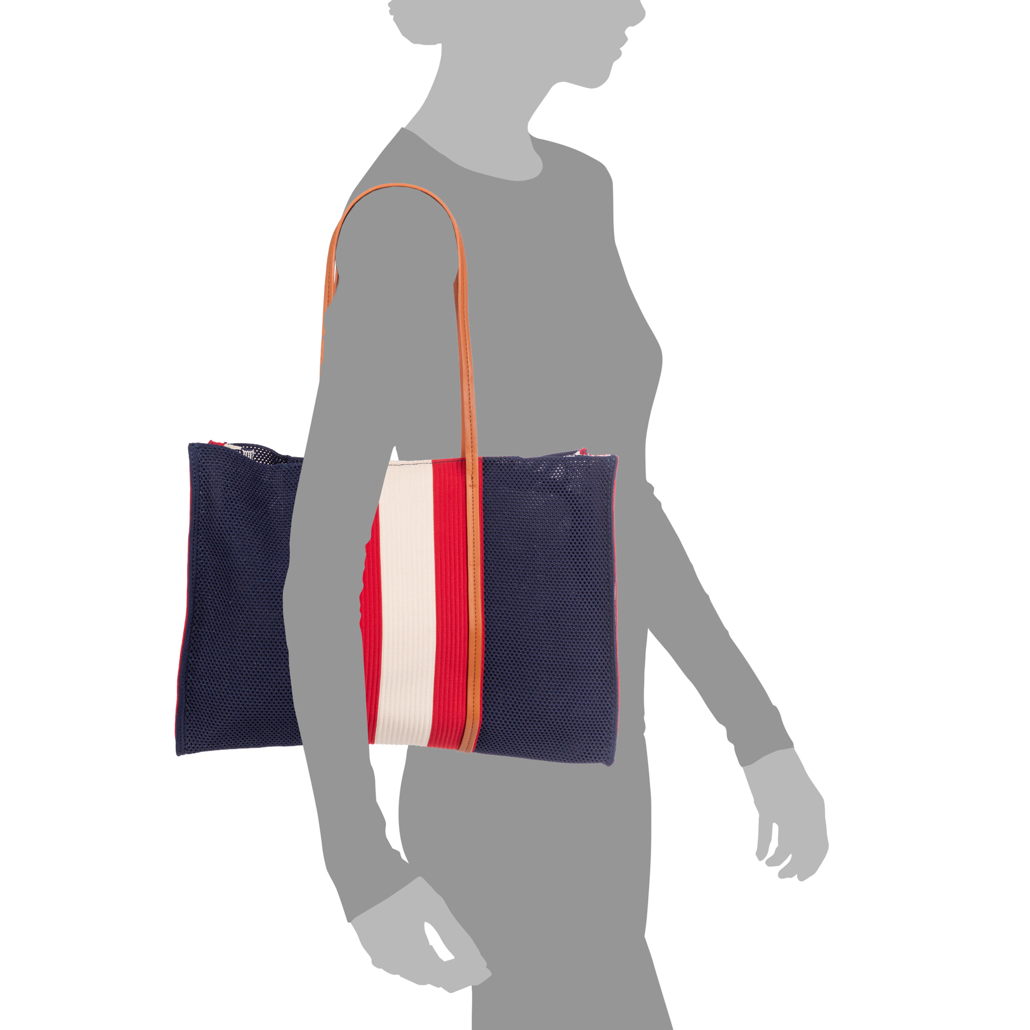 Borbore Bolso shopper Mujer. Fabricado en rafia sintética entrelazada.