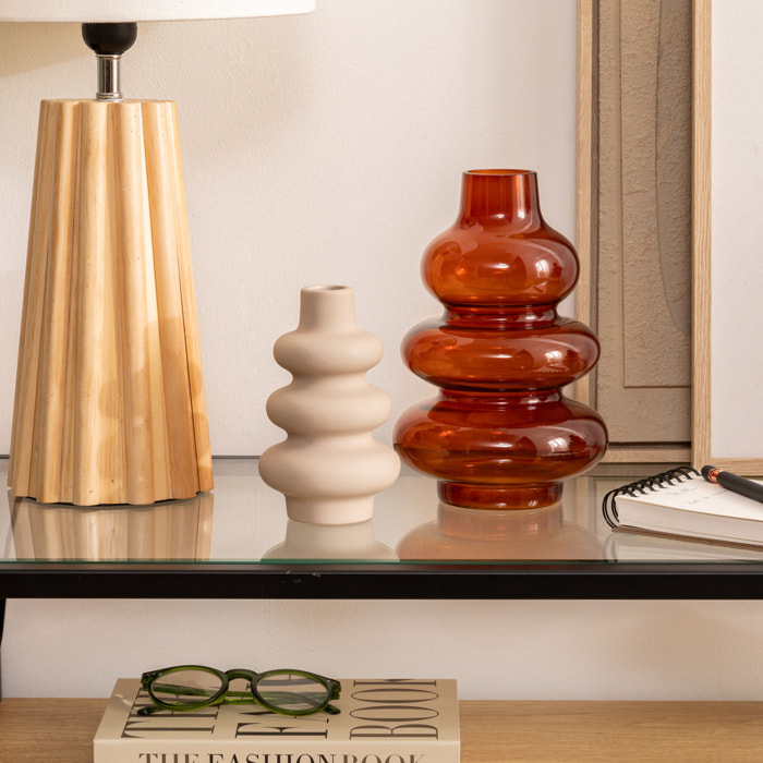 Vase "Clothilde" ambre H22cm