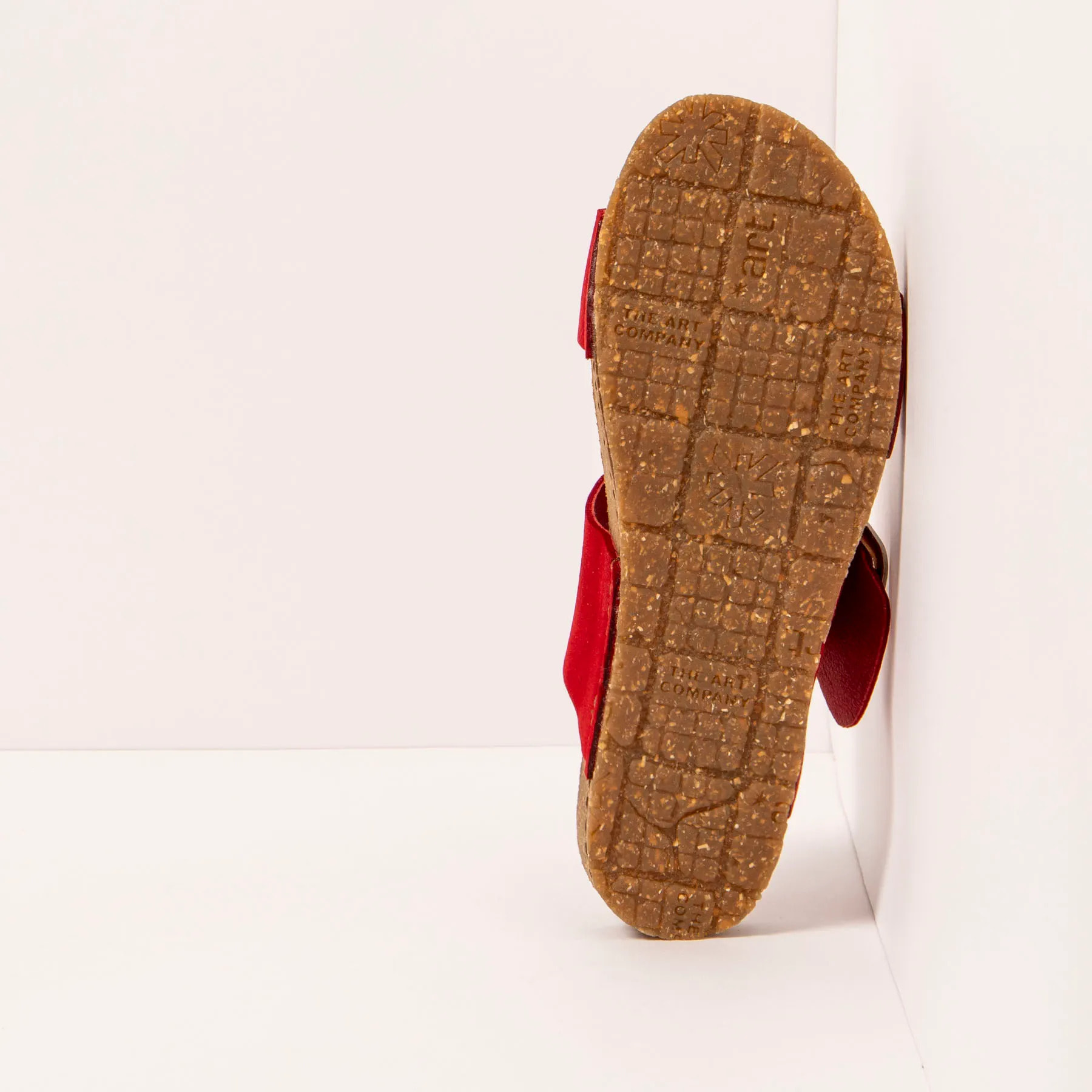 Sandalias 0175 NOBUCK RED/ CRETA color Red