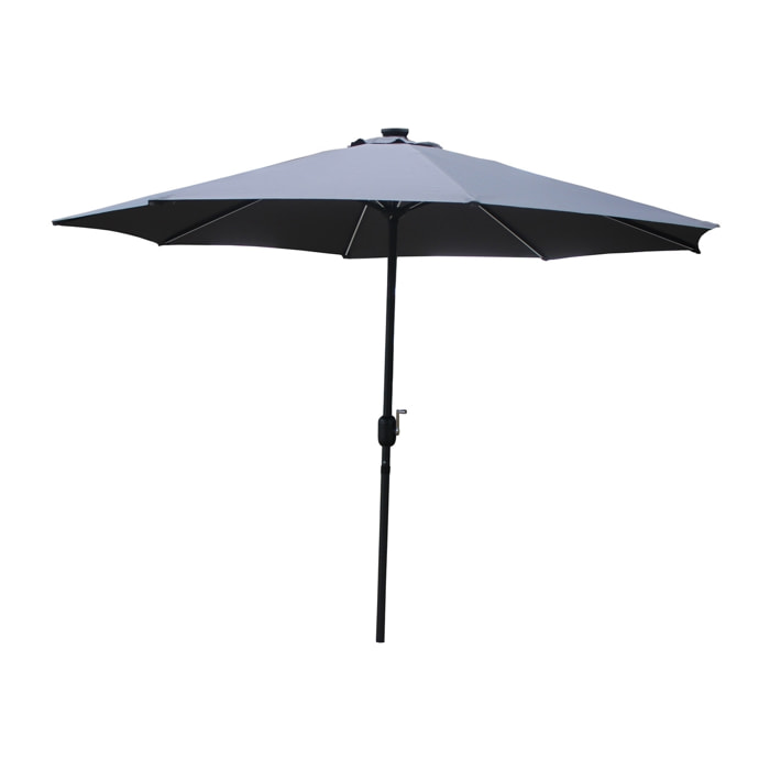 Parasol droit rond led Ø 3 m gris ITALORA