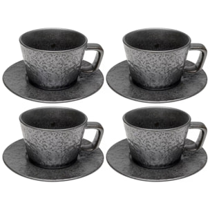 Tasses à espresso Cosmos noires set de 4 Kare Design