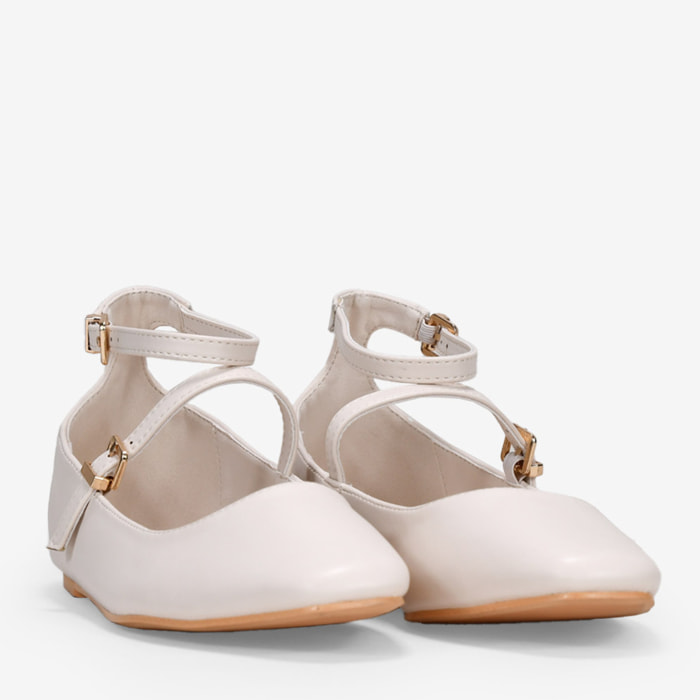 Bailarinas beige con suela plana