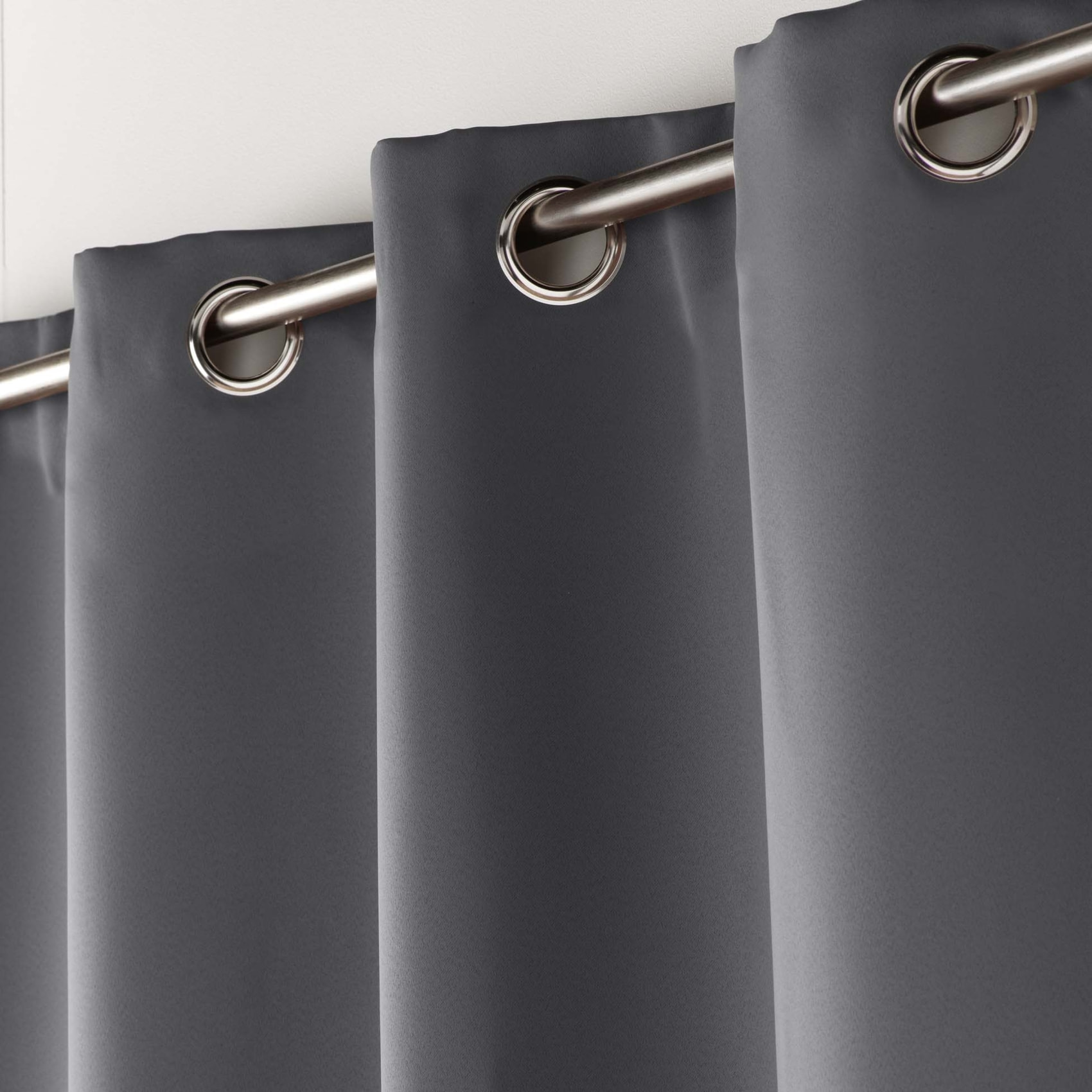 Rideau court obscurcissant 90 % adapté radiateur - Ardoise