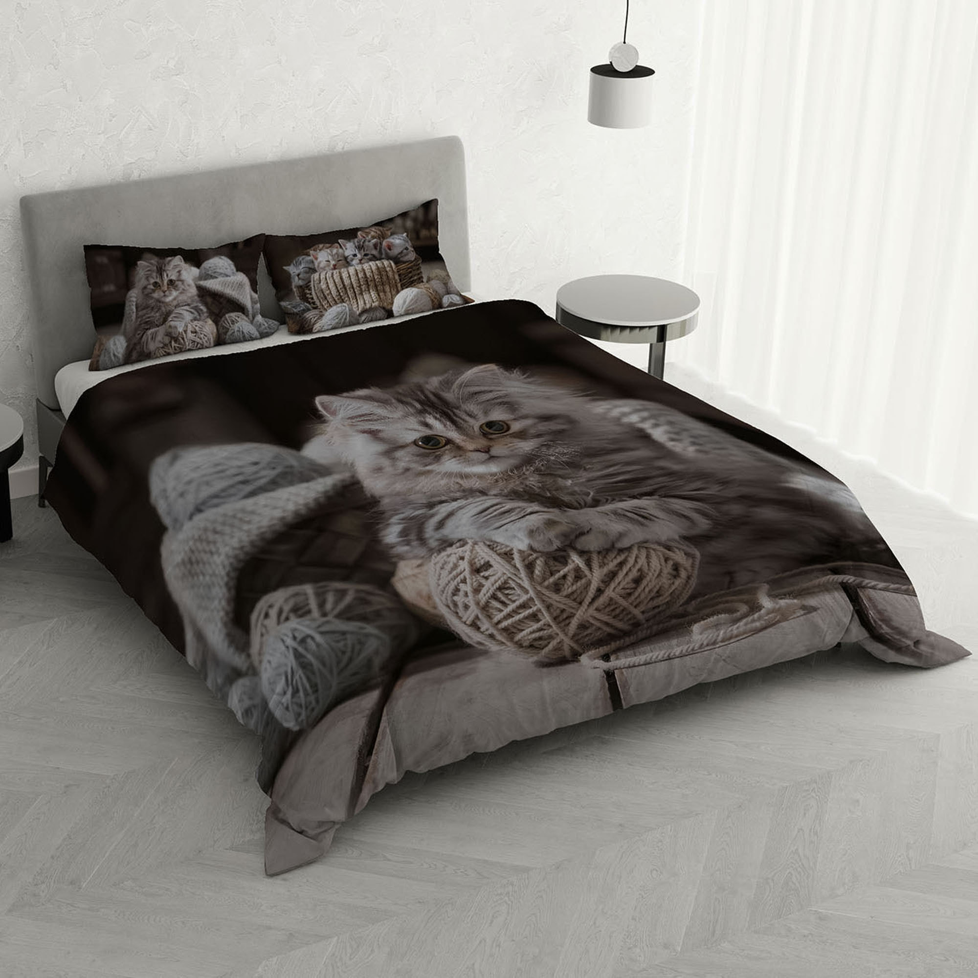 PARURE COPRIPIUMINO GOODNIGHT MATRIMONIALE - STAMPA DIGITALE 100% Microfibra