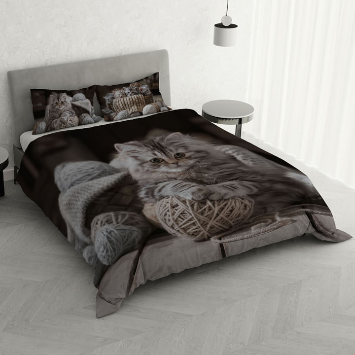 PARURE COPRIPIUMINO GOODNIGHT MATRIMONIALE - STAMPA DIGITALE 100% Microfibra