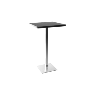 Table de bar design carrée noire L60 cm JORY