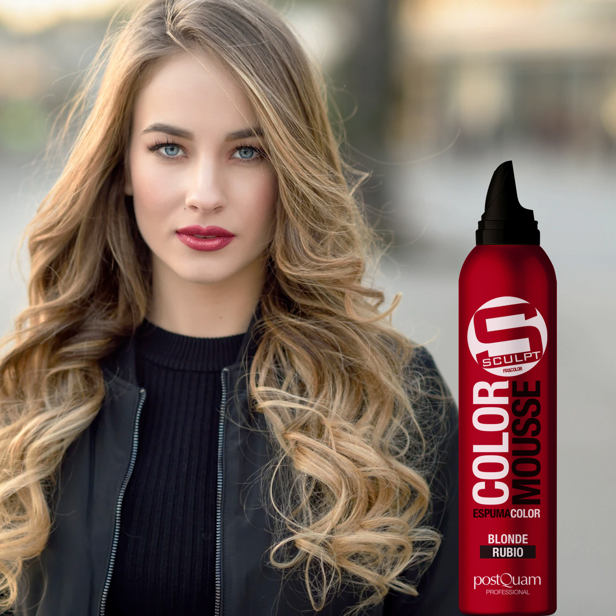 Mousse couleur blond 300 ml.