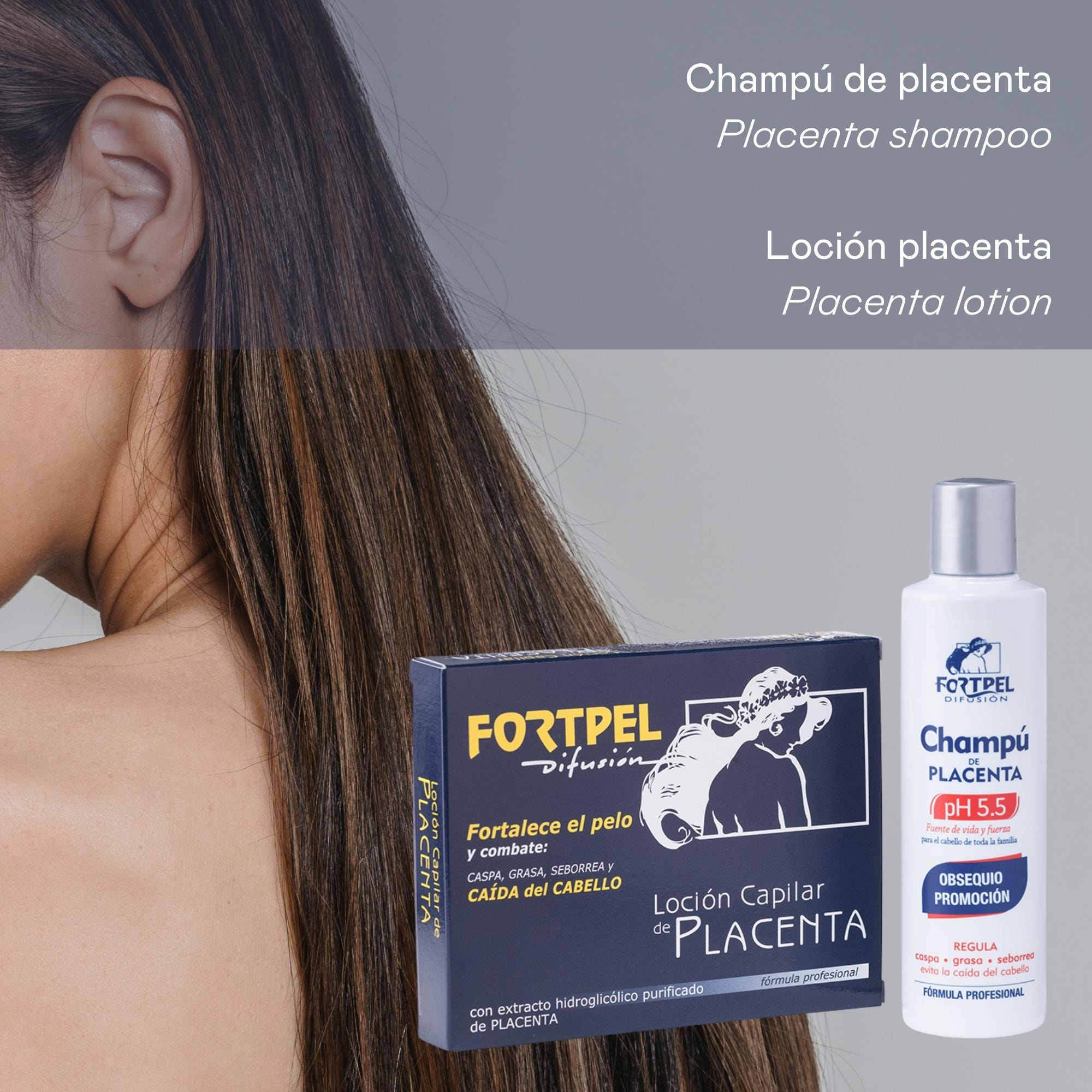 Valquer Pack 6 viales placenta 6x15 ml + Champú placenta 200 ml