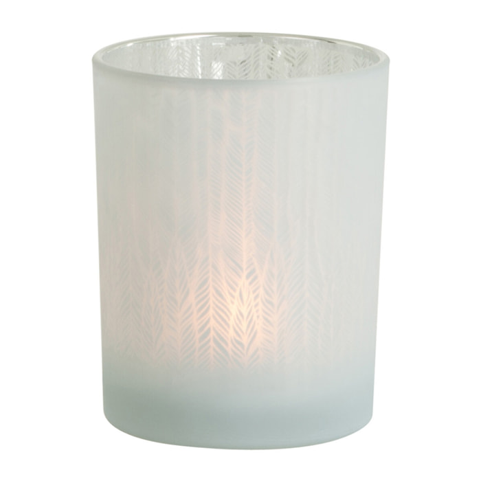 J-Line photophore Plumes - verre - blanc - medium - 2 pcs